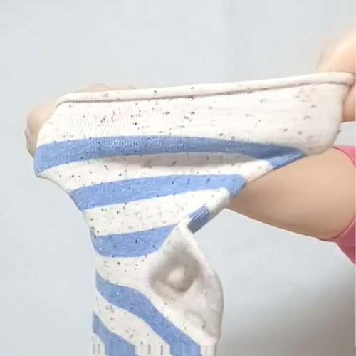 (6켤레) 국내생산 여성 임산부 조리원 무압박양말 돌돌이 중목 발목 스트라이프 패션 양말